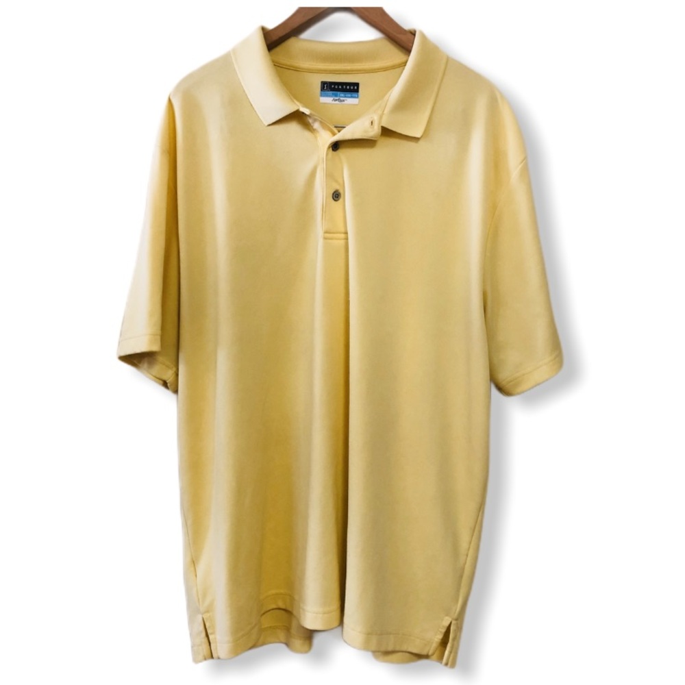 PGA TOUR AIRFLEX YELLOW SHORT SLEEVE SHIRT